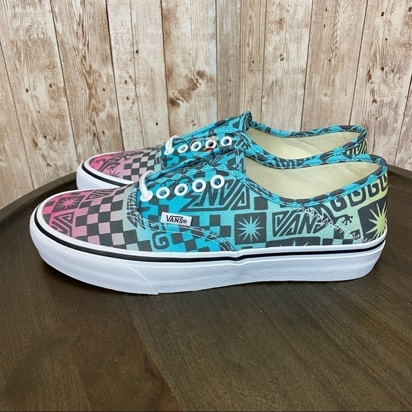 Vans Authentic SF Tribal Check Multicolor Sneaker Size 6 Women - Picture 5 of 12